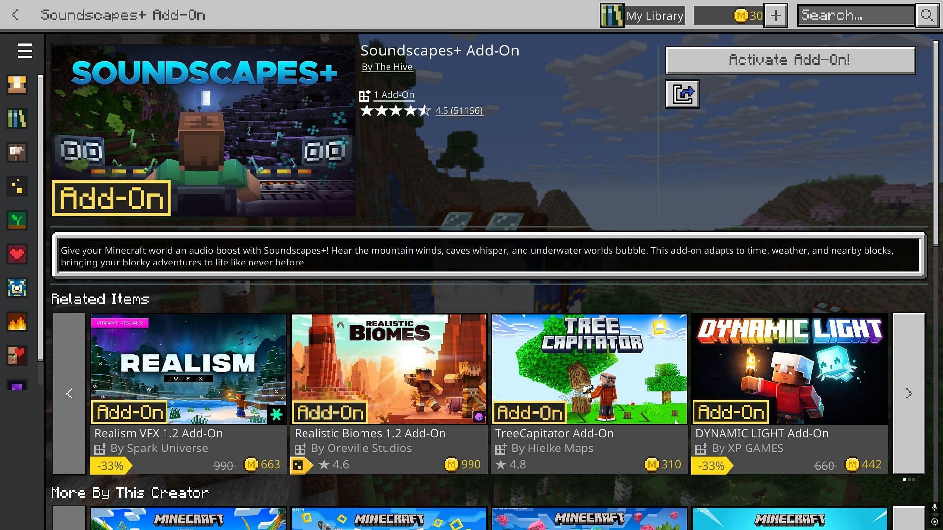 Soundscapes+ adds various new sound effects to the game (Image via Sportskeeda Gaming || Mojang Studios)